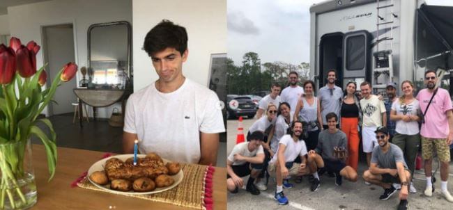 Marie-Laure Herbert’s son, Pierre-Hugues Herbert’s birthday this year vs. last year.